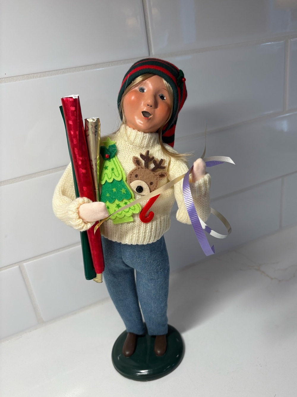 BYERS CHOICE 2015 UGLY SWEATER WOMAN. HARD TO FIND!